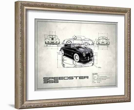 Porsche Speedster 1959-Mark Rogan-Framed Art Print