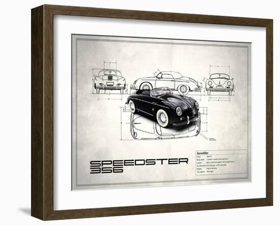Porsche Speedster 1959-Mark Rogan-Framed Art Print