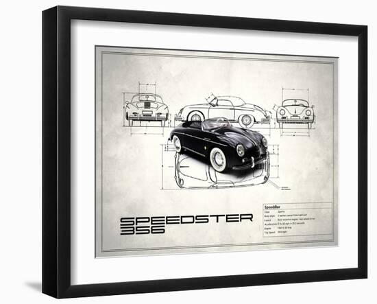 Porsche Speedster 1959-Mark Rogan-Framed Art Print