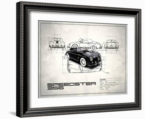 Porsche Speedster 1959-Mark Rogan-Framed Art Print