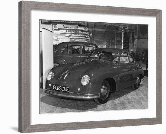 Porshe Automobile at the Motor Show-null-Framed Photographic Print