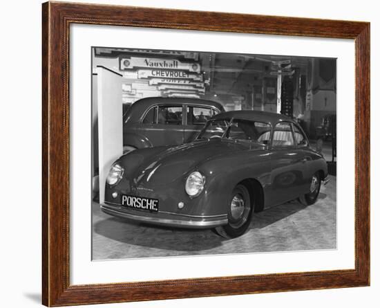 Porshe Automobile at the Motor Show-null-Framed Photographic Print