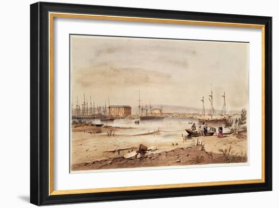 Port Adelaide, from the 'South Australia Illustrated', 1846-George French Angas-Framed Giclee Print