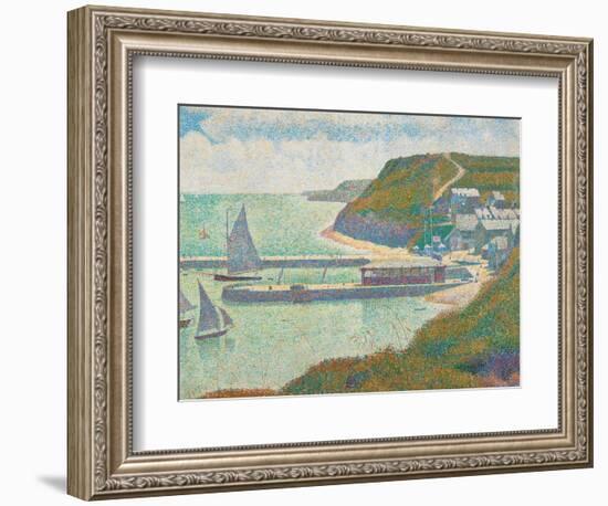 Port and Dock Calvados-Georges Seurat-Framed Art Print