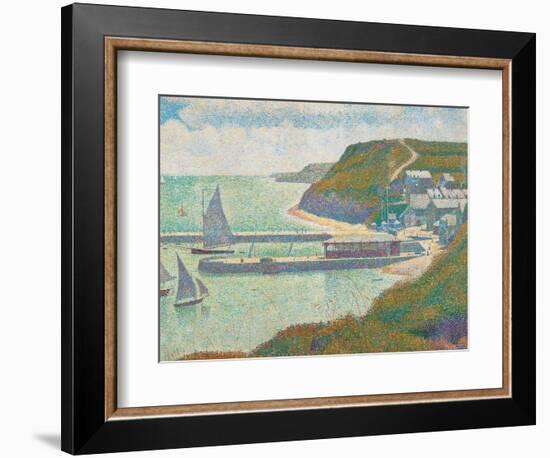 Port and Dock Calvados-Georges Seurat-Framed Art Print