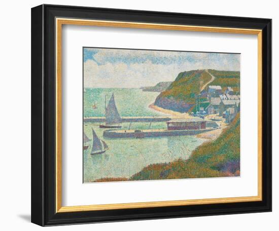 Port and Dock Calvados-Georges Seurat-Framed Art Print