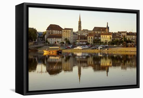 Port and River Dordogne, Bergerac, Perigord, Aquitaine, France, Europe-Rolf Richardson-Framed Premier Image Canvas
