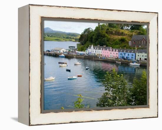 Port and Sailboats in Village of Portree, Isle of Skye, Western Highlands, Scotland-Bill Bachmann-Framed Premier Image Canvas