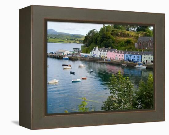 Port and Sailboats in Village of Portree, Isle of Skye, Western Highlands, Scotland-Bill Bachmann-Framed Premier Image Canvas