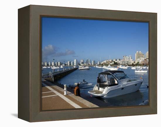 Port and Sailing Boats, Punta Del Este, Uruguay-Demetrio Carrasco-Framed Premier Image Canvas