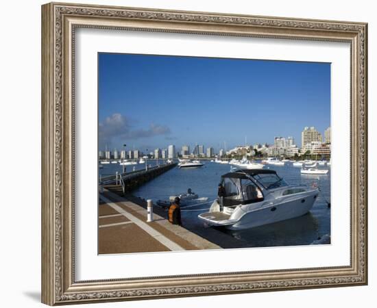 Port and Sailing Boats, Punta Del Este, Uruguay-Demetrio Carrasco-Framed Photographic Print