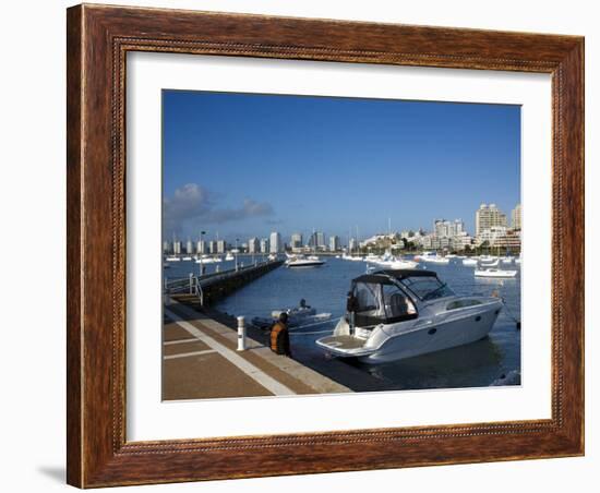 Port and Sailing Boats, Punta Del Este, Uruguay-Demetrio Carrasco-Framed Photographic Print