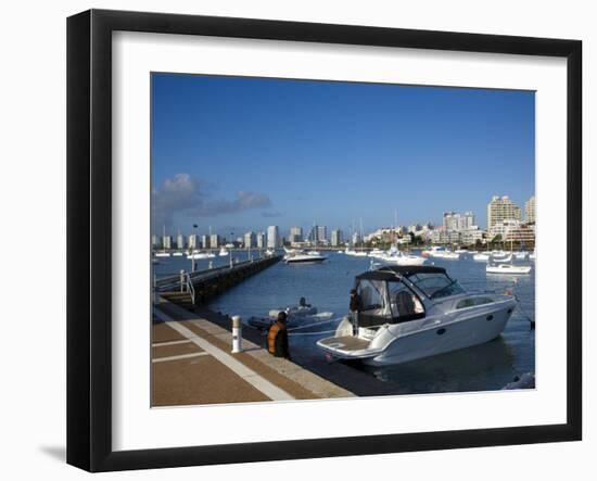 Port and Sailing Boats, Punta Del Este, Uruguay-Demetrio Carrasco-Framed Photographic Print