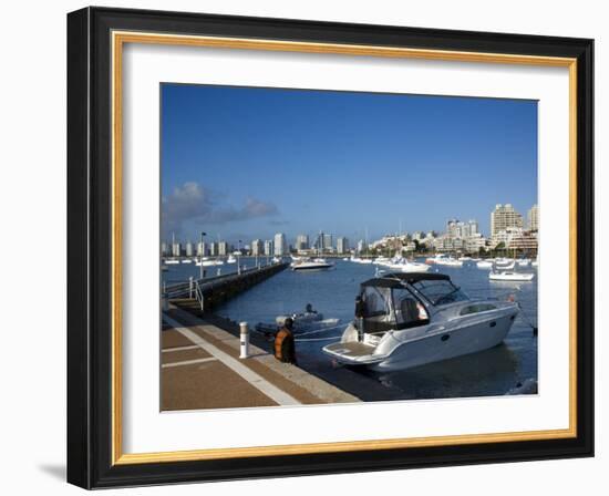 Port and Sailing Boats, Punta Del Este, Uruguay-Demetrio Carrasco-Framed Photographic Print