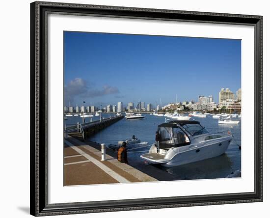 Port and Sailing Boats, Punta Del Este, Uruguay-Demetrio Carrasco-Framed Photographic Print