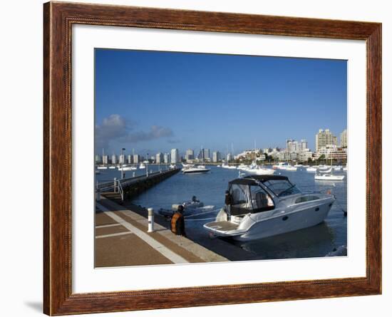 Port and Sailing Boats, Punta Del Este, Uruguay-Demetrio Carrasco-Framed Photographic Print