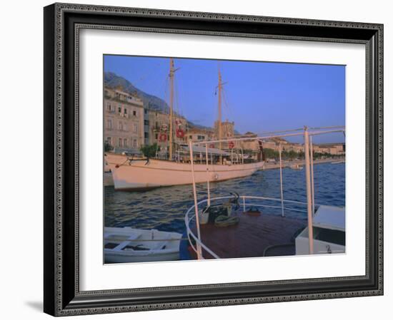 Port and Town of Makarska, Dalmatia, Dalmatian Coast, Adriatic, Croatia-Bruno Barbier-Framed Photographic Print