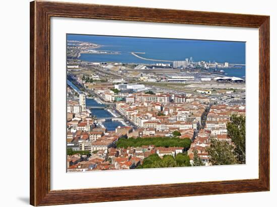 Port and Town, Sete, Herault, Languedoc-Roussillon Region, France, Europe-Guy Thouvenin-Framed Photographic Print