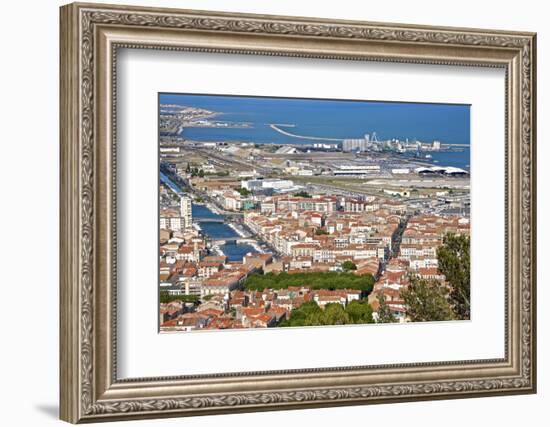 Port and Town, Sete, Herault, Languedoc-Roussillon Region, France, Europe-Guy Thouvenin-Framed Photographic Print