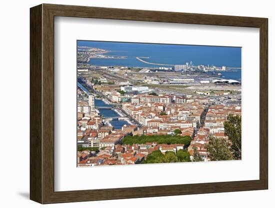 Port and Town, Sete, Herault, Languedoc-Roussillon Region, France, Europe-Guy Thouvenin-Framed Photographic Print