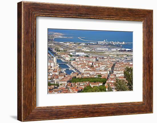 Port and Town, Sete, Herault, Languedoc-Roussillon Region, France, Europe-Guy Thouvenin-Framed Photographic Print