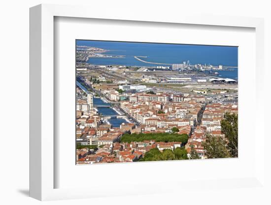 Port and Town, Sete, Herault, Languedoc-Roussillon Region, France, Europe-Guy Thouvenin-Framed Photographic Print