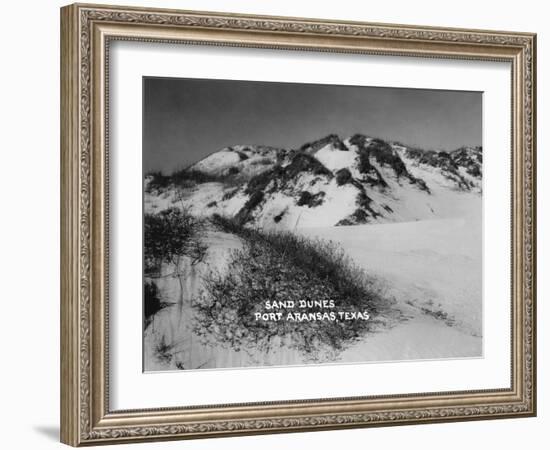 Port Aransas, Texas - Sand Dunes-Lantern Press-Framed Art Print