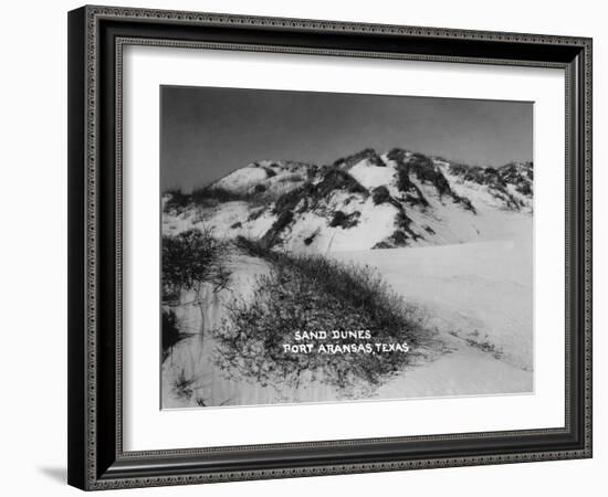 Port Aransas, Texas - Sand Dunes-Lantern Press-Framed Art Print