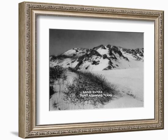 Port Aransas, Texas - Sand Dunes-Lantern Press-Framed Art Print