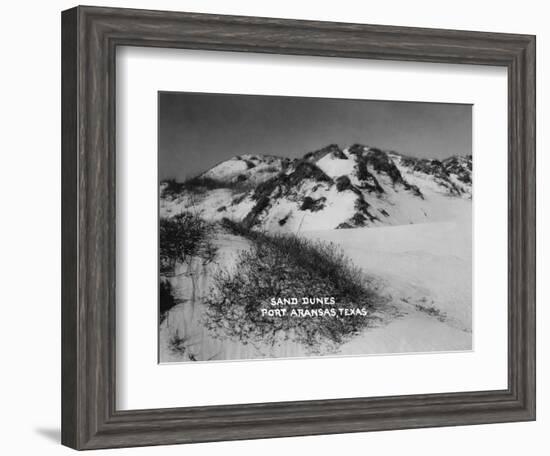 Port Aransas, Texas - Sand Dunes-Lantern Press-Framed Art Print