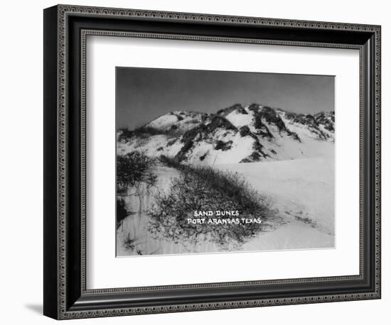 Port Aransas, Texas - Sand Dunes-Lantern Press-Framed Art Print