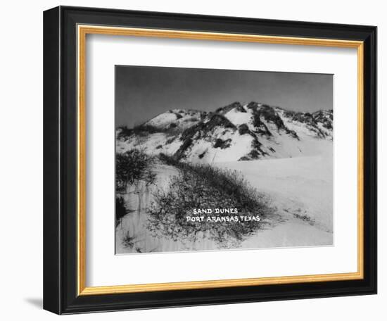 Port Aransas, Texas - Sand Dunes-Lantern Press-Framed Art Print