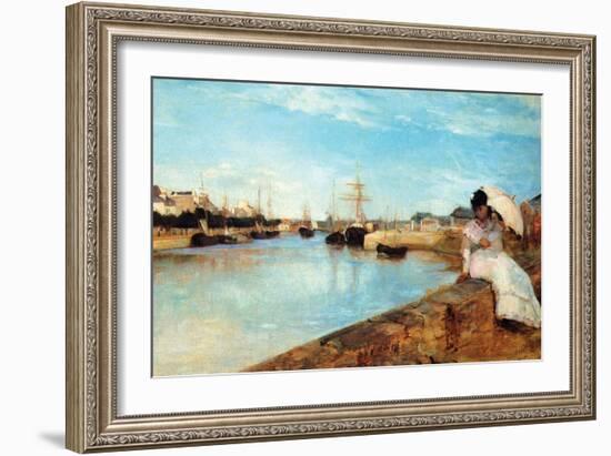 Port at Loby-Berthe Morisot-Framed Art Print