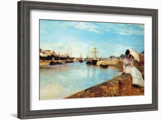 Port at Loby-Berthe Morisot-Framed Art Print