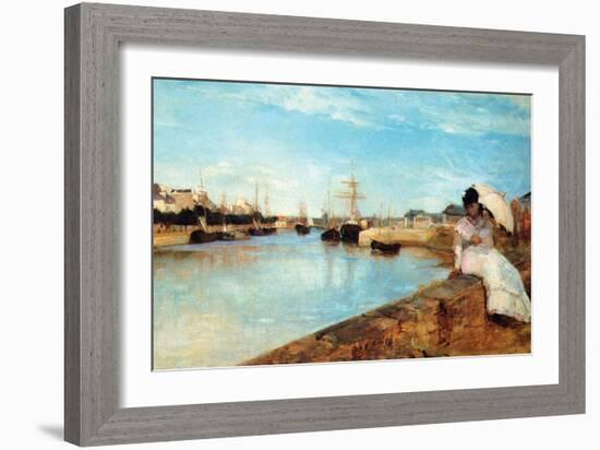 Port at Loby-Berthe Morisot-Framed Art Print