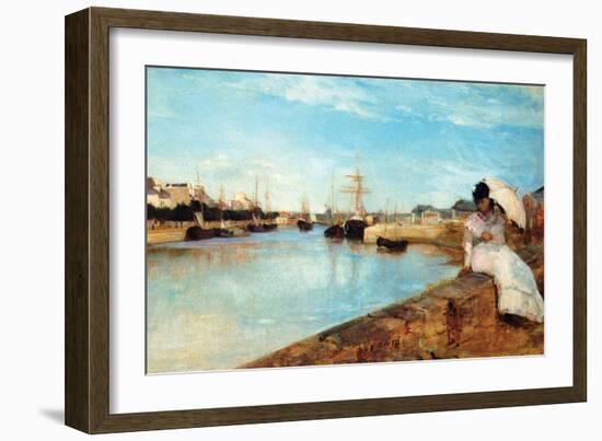 Port at Loby-Berthe Morisot-Framed Art Print