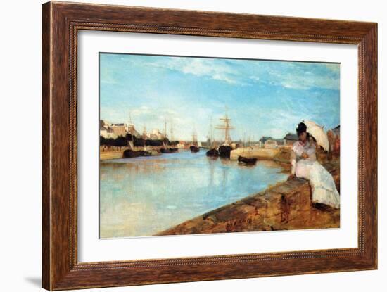 Port at Loby-Berthe Morisot-Framed Art Print