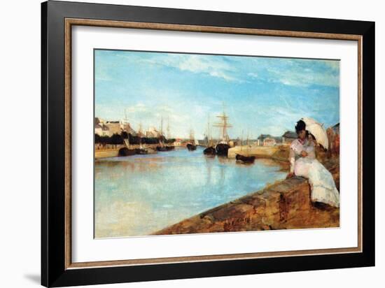 Port at Loby-Berthe Morisot-Framed Art Print