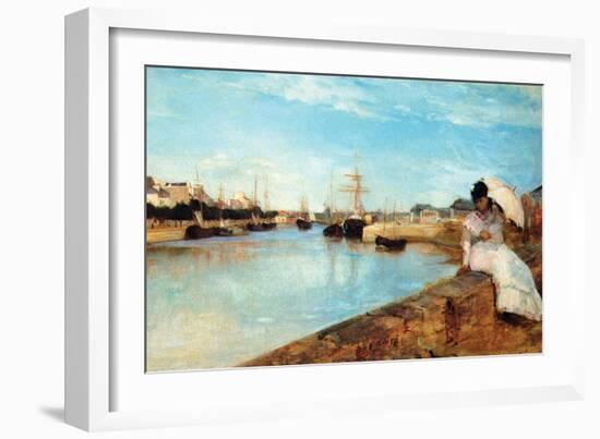 Port at Loby-Berthe Morisot-Framed Art Print