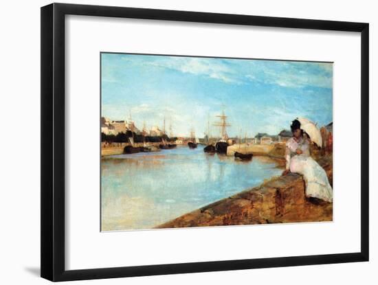 Port at Loby-Berthe Morisot-Framed Art Print