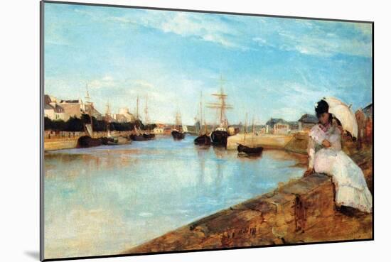 Port at Loby-Berthe Morisot-Mounted Art Print