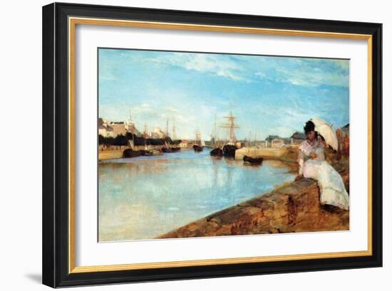 Port at Loby-Berthe Morisot-Framed Art Print