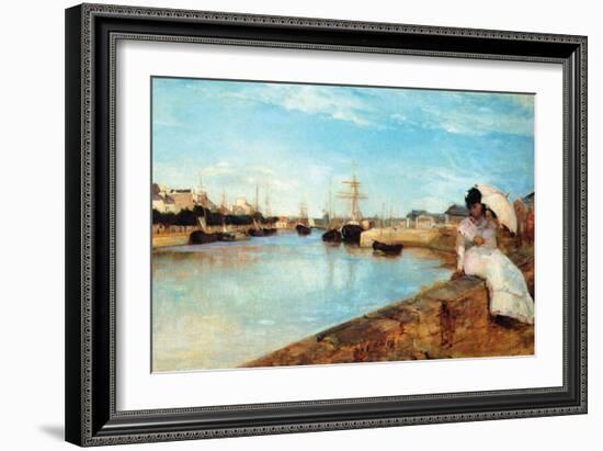 Port At Loby-Berthe Morisot-Framed Art Print