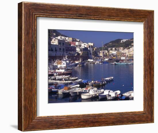 Port at Village of Ponza, Pontine Islands, Italy-Connie Ricca-Framed Photographic Print