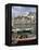 Port Barges on Douro River, with City Beyond, Oporto (Porto), Portugal-Upperhall-Framed Premier Image Canvas