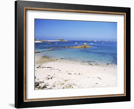 Port-Blanc, Cote De Granit Rose, Cotes d'Amor, Brittany, France-David Hughes-Framed Photographic Print