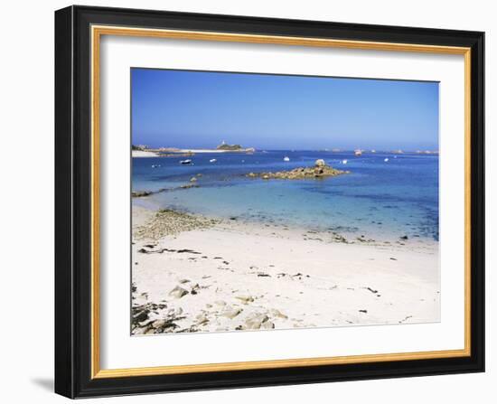 Port-Blanc, Cote De Granit Rose, Cotes d'Amor, Brittany, France-David Hughes-Framed Photographic Print