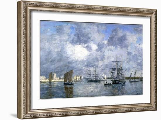 Port de Camaret-Eugène Boudin-Framed Giclee Print