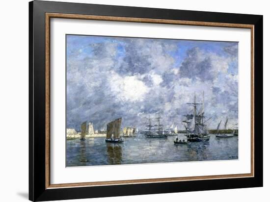 Port de Camaret-Eugène Boudin-Framed Giclee Print