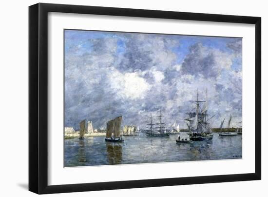 Port de Camaret-Eugène Boudin-Framed Giclee Print